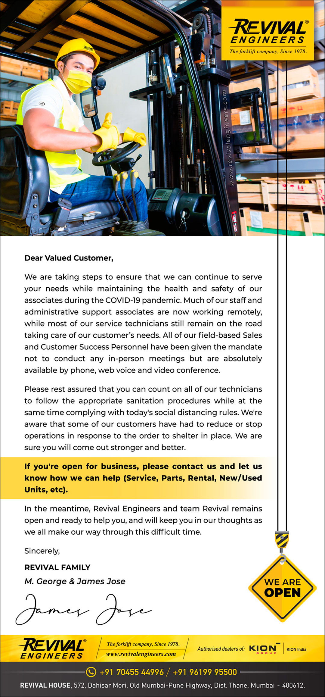 Revival Engineers Material Handling Equipments, Forklifts